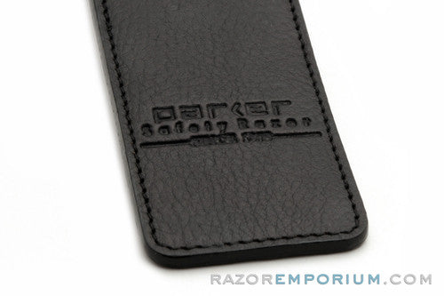 Parker Leather Straight Razor Black Travel Sleeve