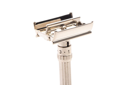1964 J1 Gillette Slim Adjustable Double Edge Safety Razor | Factory Nickel Revamp