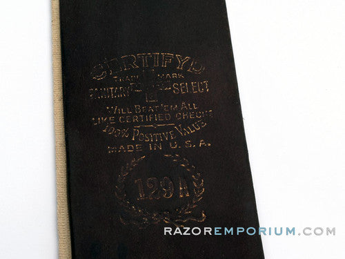 Geunine Imported Clydesdale Shell 2.5" Brown Straight Razor Strop & Canvas