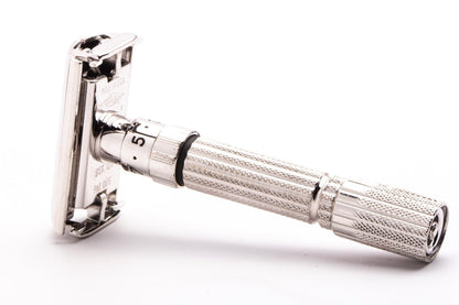 1959 E1 Gillette Fatboy Adjustable Double Edge Safety Razor | Rhodium Revamp