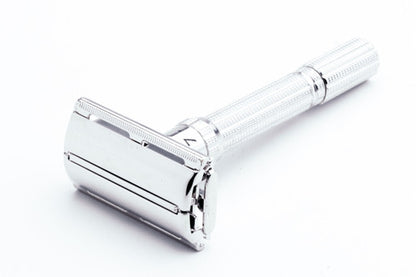 1966 L4 Gillette Slim Adjustable DE Safety Razor Factory  |Factory Nickel Revamp