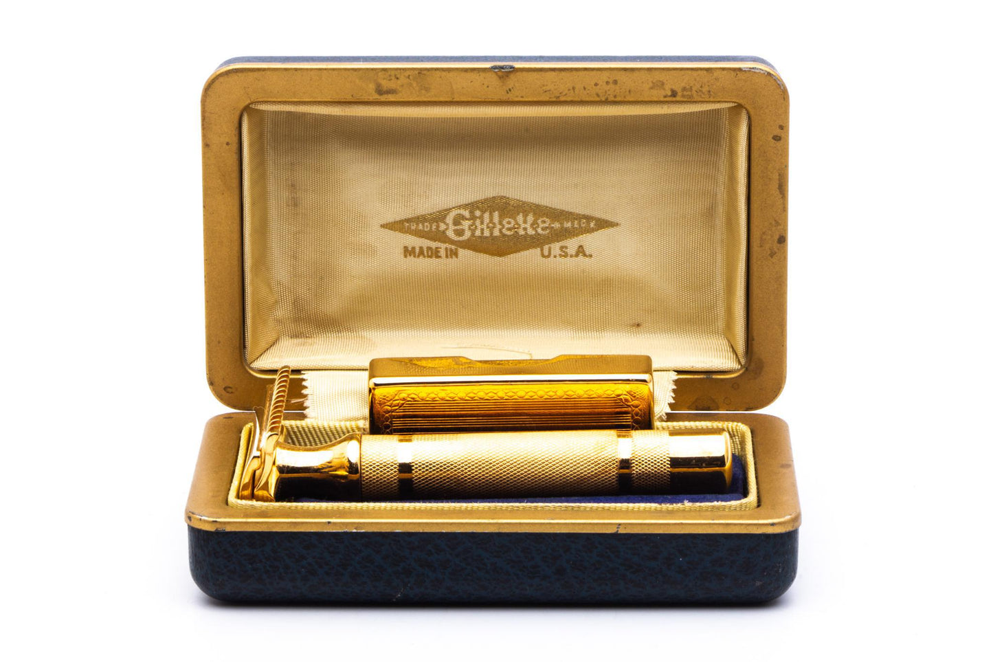 1930's Gillette NEW Bostonian Set | 24K Gold Revamp