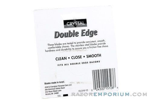 Crystal Stainless Steel Double Edge (DE) Blades 10