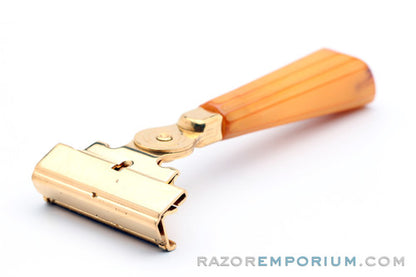 1935-45 Schick Gold Injector Bakelite Handle Set Type E