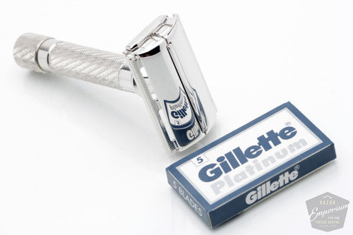 1948-1950 Gillette Executive Razor in Ostrich Leather Case | Rhodium Revamp