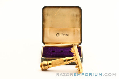 Gillette 1920's Milady Debutante Chrysler Edition DE Safety Razor in Leather Case