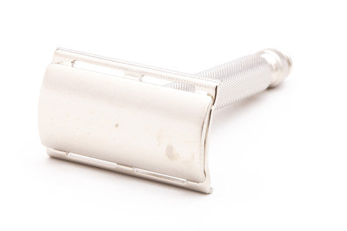 1954 Z3 Gillette Ball End Tech DE Safety Razor | Factory Nickel Revamp