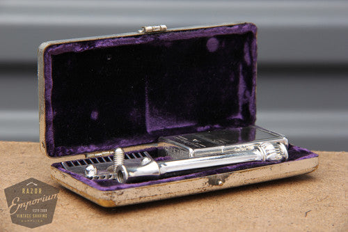 Gillette 1917 Shell Pocket Edition - Old Type (DE) Razor Set