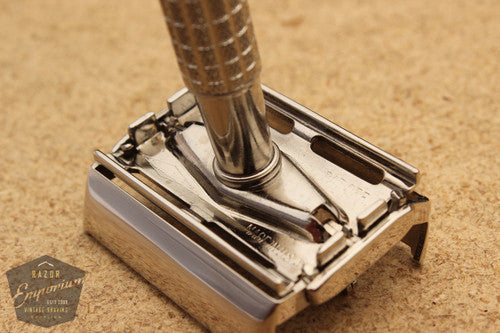 Gillette 1954 Flair Tip Super Speed Razor * Nickel REVAMPED