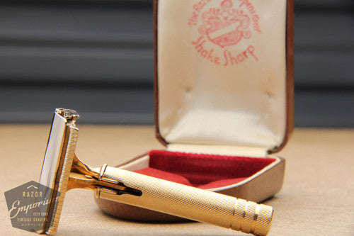 Shake Razors Shake Sharp DE Safety Razor in Case - Gold – Razor Emporium