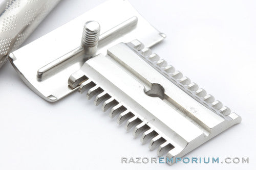 1930's Gillette Deluxe New Improved Norfolk Tuckaway DE Razor Nickel Revamp
