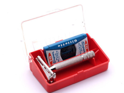 1940's Super Speed DE Safety Razor w/ Original Red Case & Bladebank