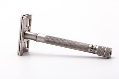 Merkur | 23 INOX Long Handle Double Edge Safety Razor in Satin Stainless Steel