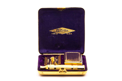 1930's Gillette NEW Long Comb Somerset Razor Set | Original Condition
