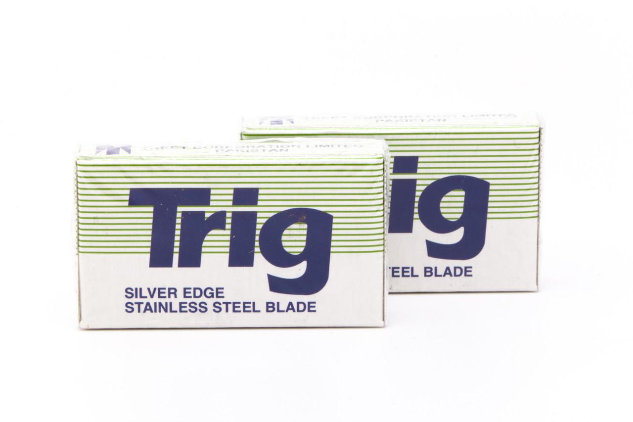 Trig Silver Edge Stainless Steel Double Edge (DE) Razor Blades