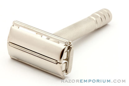 1952 Gillette X4 Super Speed Double Edge Razor | Factory Nickel Revamp
