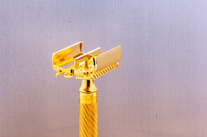 1930's Gillette Aristocrat Deluxe Double Edge Razor Set | 24K Gold Revamp