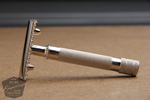 Gillette 1920 Single Ring Old Type DE Safety Razor * Silver REVAMPED