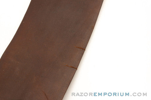 Genuine Shell Brown Straight Razor Strop & Canvas