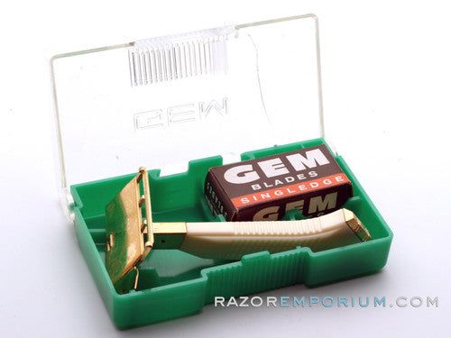 1960's GEM Featherweight Single Edge Razor Complete Set