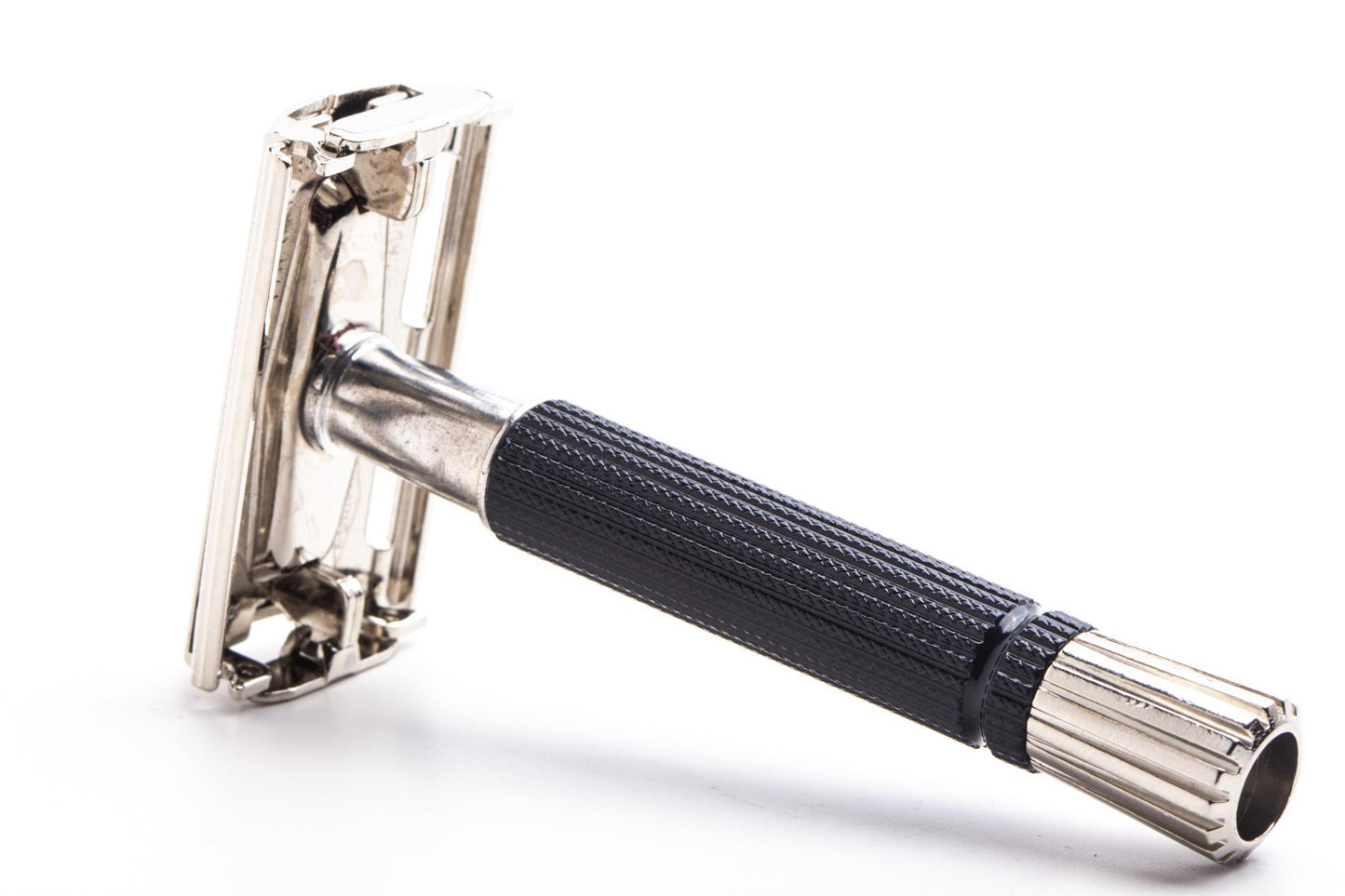 1971 R2 Gillette Black Handle Super Speed DE Safety Razor | Rhodium Revamp