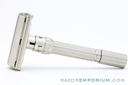 1963 Gillette I4 Slim Adjustable DE Safety Razor Satin Nickel Revamp