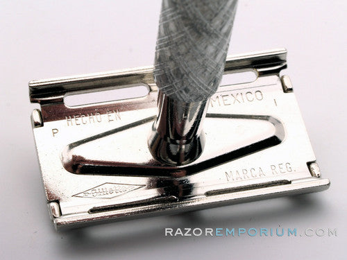 1970 P1 Gillette Ball End Tech Spiral Handle DE Safety Razor | Marca Regs