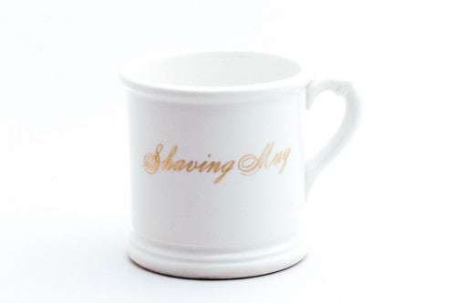 White Vintage Wet Shaving Mug