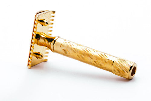 1922 Gillette New Standard Gold Safety Razor Set with Blade Bank | 24k Gold Revamp