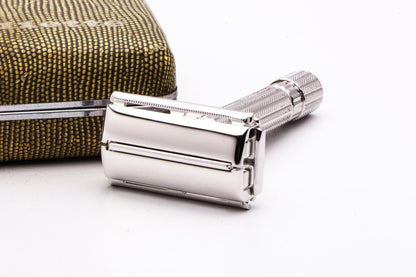 1944-1946 Gillette Aristocrat Double Edge Safety Razor Set | Rhodium Revamp