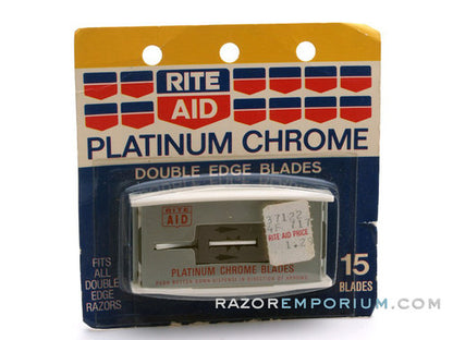 Rite Aid DE Platinum Chrome  (15) - New Old Stock (NOS) Razor Blades