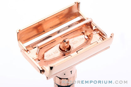 1959 Gillette E2 Fatboy Adjustable DE Rose Gold Revamp