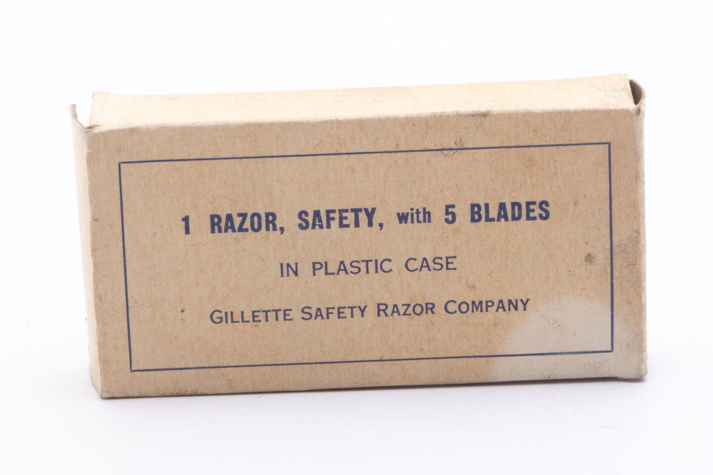 1940's WWII Gillette Tech Safety Razor with Black Plastic Handle & Case | Original Condition
