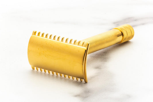1906-1921 Gillette Single Ring Old Type Double Edge Safety Razor | 24K Gold Revamp