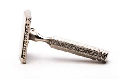 Ever Ready 1912 Chain Link Single Edge Safety Razor | Factory Nickel Revamp