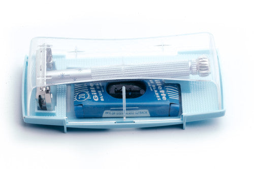 1963 Gillette Blue Star I3 Lady Gillette Double Edge Safety Razor