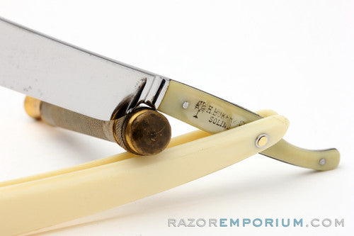 9/16" H. Boker & Co. Round Point | Original Scales Straight Razor Solingen, Germany