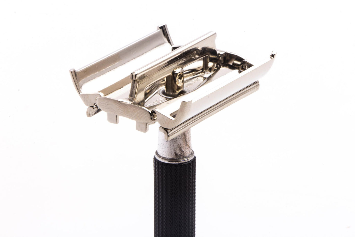 1967 M2 Gillette Black Handle Super Speed Double Edge Safety Razor | Factory Nickel Revamp