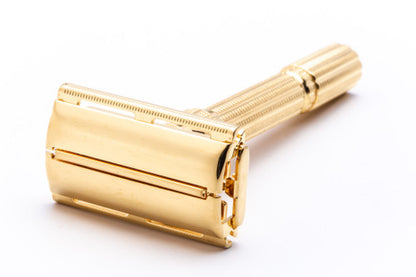 1968 N4 Gillette Slim Aristocrat Adjustable DE Safety Razor | 24K Gold Revamp
