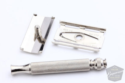 Gillette 1965 Red Cross Ball End Tech Safety Razor Set