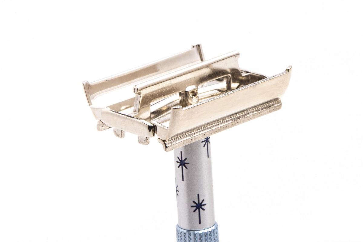 Gillette Razor Stars 1970 P1 Gillette Lady Blue Star Double Edge Safety Razor | Original Co ...