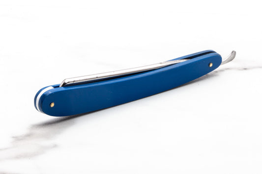 5/8" Restored H. Boker "King Cutter" Straight Razor With Custom G10 Blue Scales