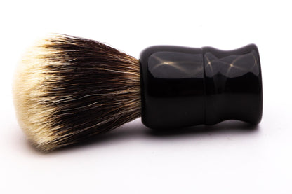 Vintage Restored | Black Handle Shaving Brush with Matching Stand