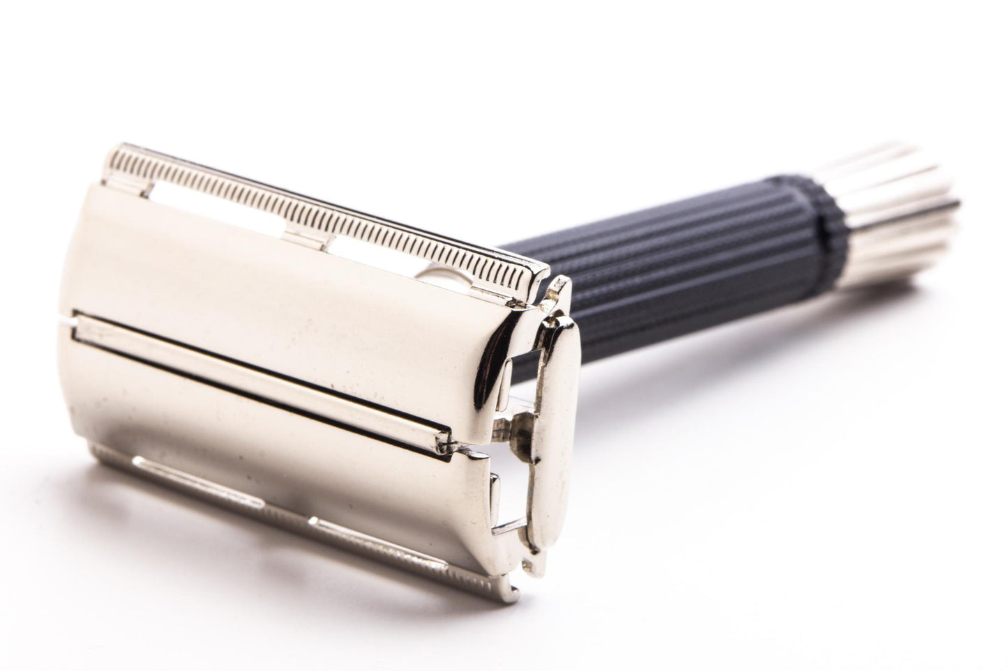 1971 R2 Gillette Black Handle Super Speed DE Safety Razor | Rhodium Revamp