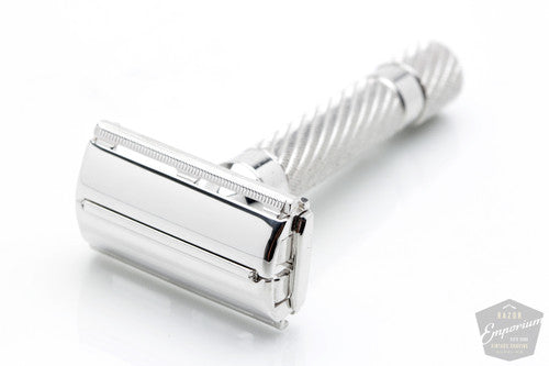 1948-1950 Gillette Executive Razor in Ostrich Leather Case | Rhodium Revamp