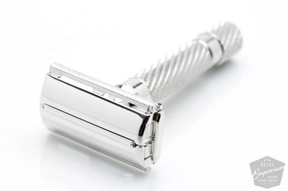 1948-1950 Gillette Executive Razor in Ostrich Leather Case | Rhodium Revamp