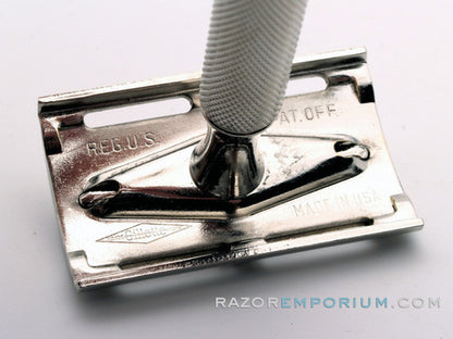 1950's Gillette Ball End Tech 3 Piece Safety Razor