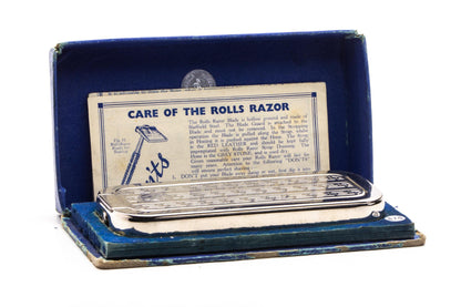 1940's Rolls Razor "The Whetter" Safety Razor in Blue Display Case | Original Condition
