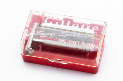 1954 Gillette Super Speed TTO DE Safety Razor with Styrene Case
