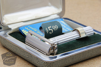 Gillette 1954 President DE Safety Razor - Original Rhodium Finish MINT